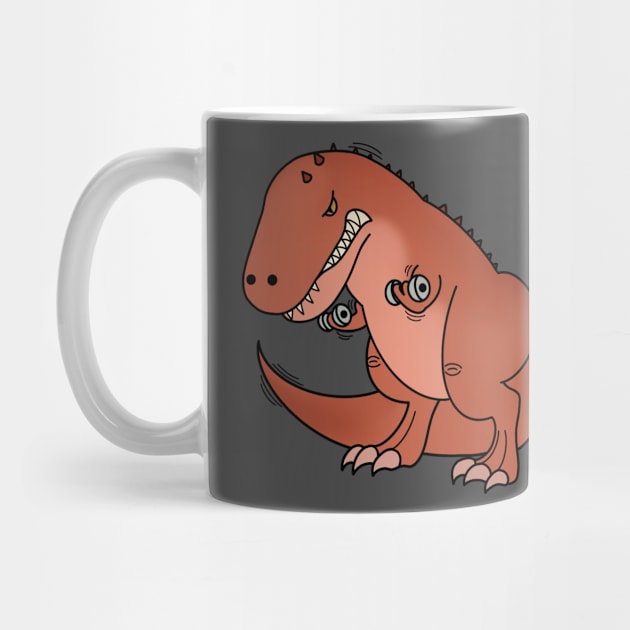 Funny T Rex lifting weights, Funny Dinosaur by dukito